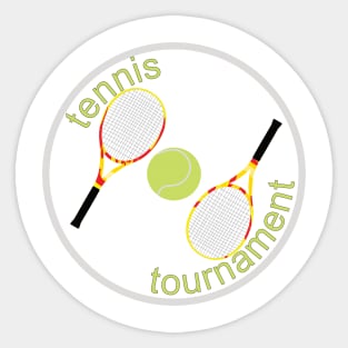 Rackets with tennis ball Sticker